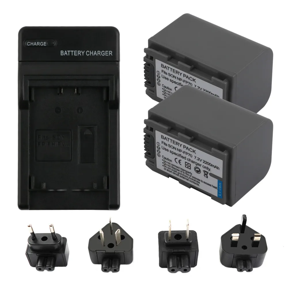 

RP 2200mAH NP FP70 NP-FP70 Battery + Charger for Sony NP-FP30 NP-FP50 NP-FP60 NP-FP70 NP-FP90 DCR-SX40 SX40r SX41 HDR-CX105