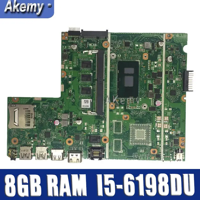 

X541UA MB._8G/I5-6198DU/AS 8GB RAM Mainboard REV2.0 For ASUS X541UVK X541UA X541UV Laptop motherboard 100% Tested free shipping