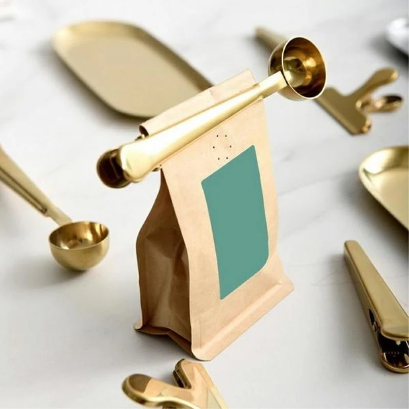 

Coffee Clip Spoon - Dropshippping Multifunctional Stainless Steel Measuring Spoons Coffee Scoop Clip Coffee Bag Sealing Clip