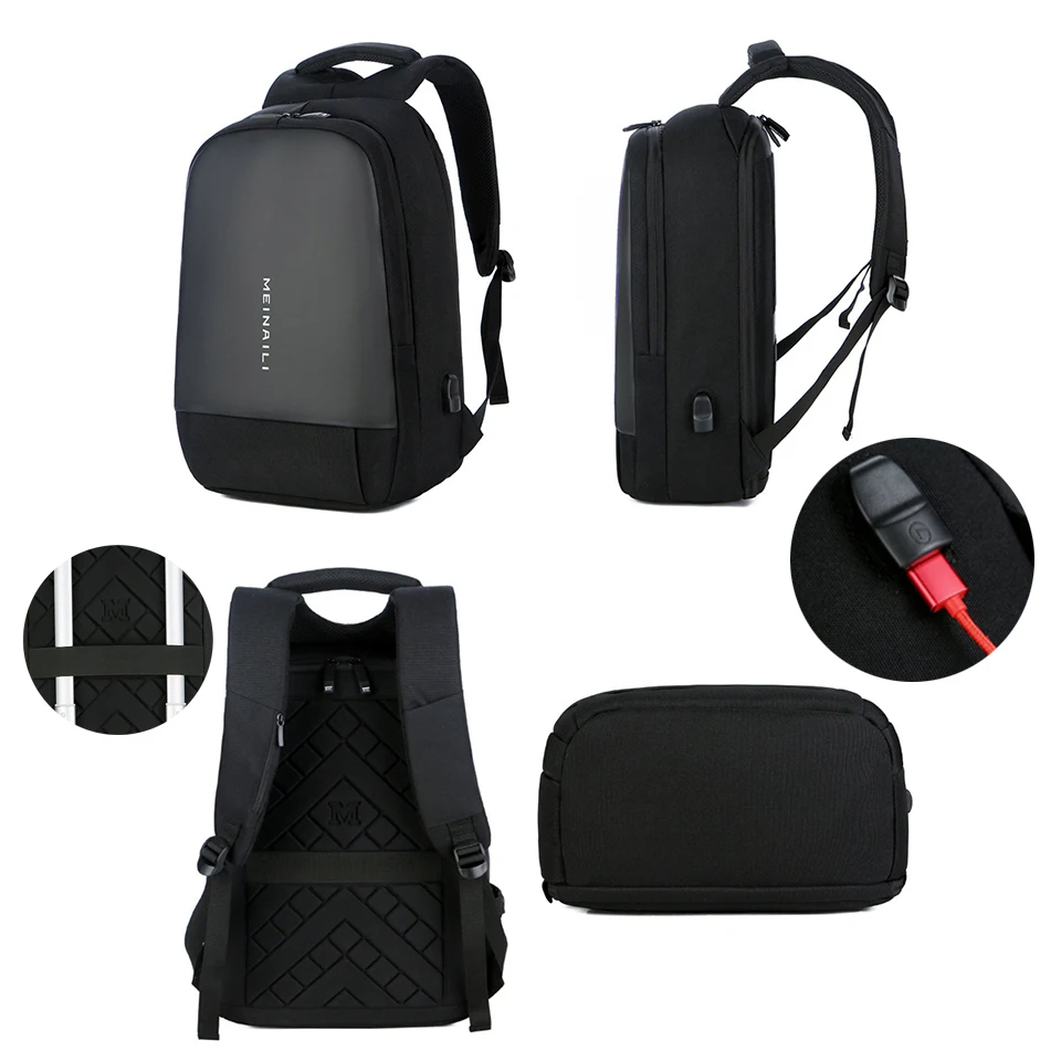 Рюкзак для ноутбука Водонепроницаемый рюкзаки зарядка через usb Bagpack Бизнес