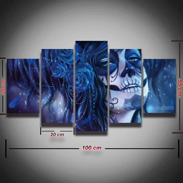 Day Of The Dead Wall Art aliexpress : buy printed artistic day of the dead sugar skull Day Of The Dead Wall Art aliexpress : buy printed artistic day of the dead sugar skull