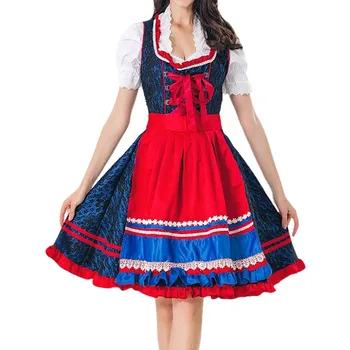 

CHGOISIO 2019 New Summer Women Dress Sexy 3 Pieces Maid Bavarian Beer Festival Cosplay Costumes Mini Sundress Robe Femme 9617
