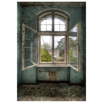 

5x7FT Vinyl Backdrop Photography Prop Retro Indoor Window Photo Background