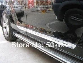 Free shipping!High quality stainless steel 4pcs Side Door Streamer,door protection bar  for Toyota Highlander 2007-2011