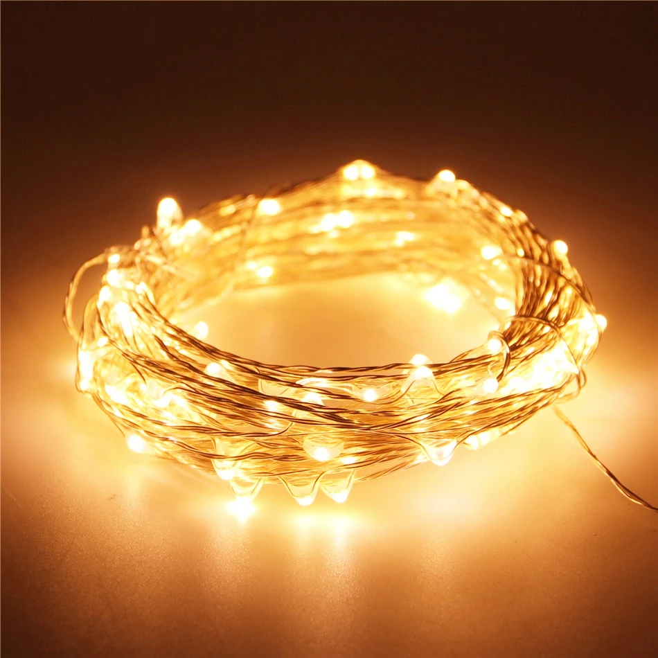 

USB Holiday fairy lights garland on batteries LED string light decoration christmas outdoor festoon slingers curtain tinsel