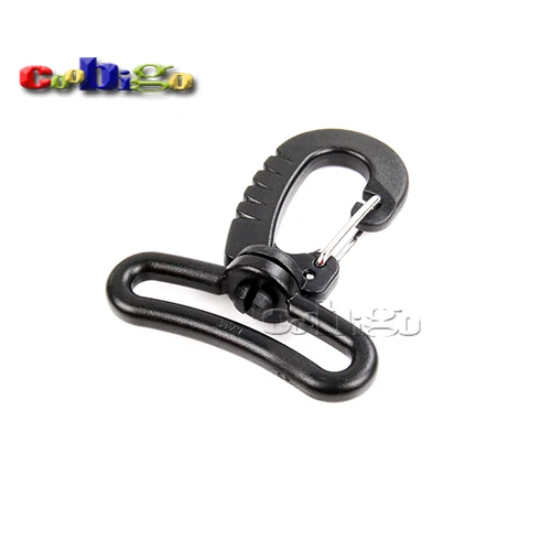 10pcs Pack Plastic Swivel Snap Hook Black for Backpack Bag Belt Strap