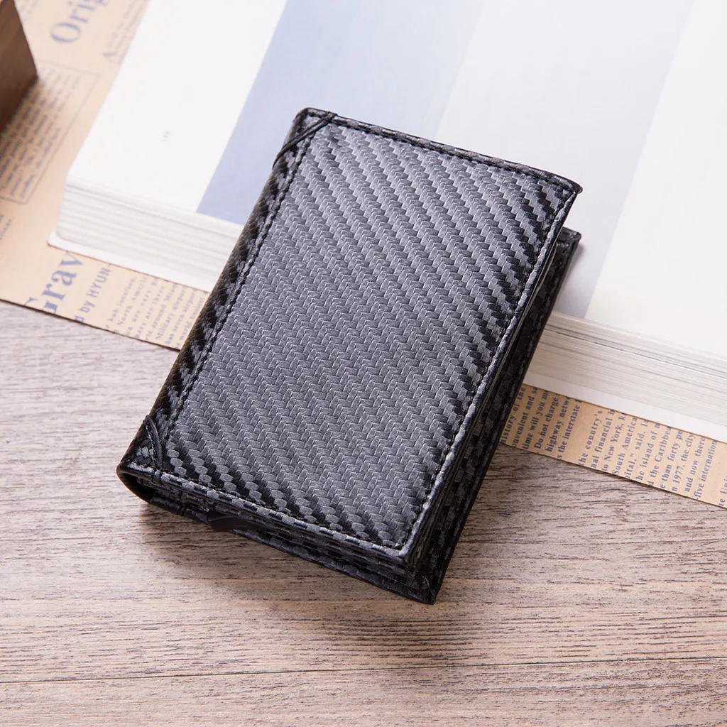 

Men&Woman Clutch Wallets Anti Theft Card package Credit Card Bank Card Carbon Fiber Card Package hand purse women