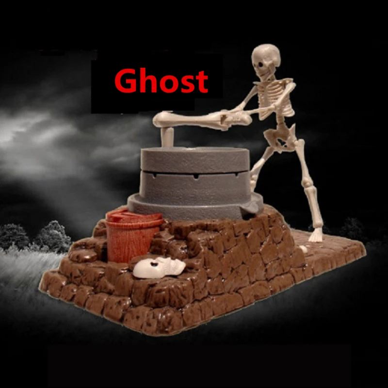 

Automated ghost Skeleton Skull grinding mill Moving Electronic Coins saving Money Piggy Bank mischief Box for kids birthday gift