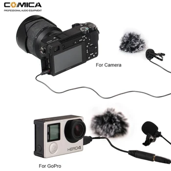 

Comica CVM-V01GP Lavalier Lapel Microphone Clip-on Omni-Directional Condenser Recording Mic for GoPro 3 4 for Canon Nikon Camera