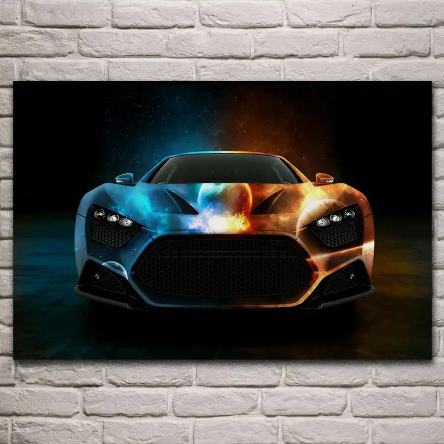 Fire Ice Universo Abstracto Pintado Coche Decoracion Para Sala De