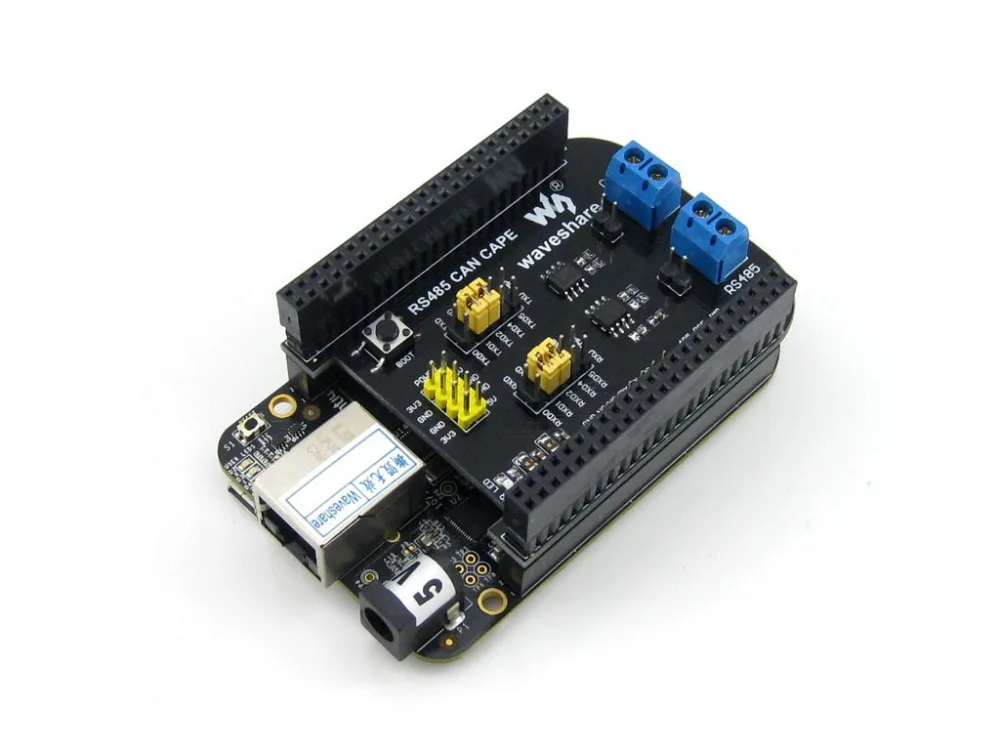 Beaglebone черный Rev C комплект 512 Мб DDR3 4 ГБ 1 ГГц ARM Cortex-A8 макетная плата расширительный плащ особенности RS485 и CAN интерфейсы