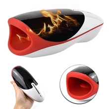 Smart Heating Masturbator Cup, Realistic Blowjob Sex Machine, Sex Toys for Men, Male Sucking / Licking Massage pussy