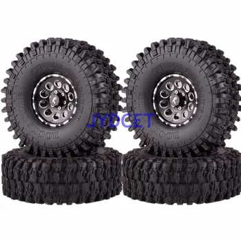 

4pcs 1.9" Wheel Rim&120MM Super Swamper Tires Tyre For 1/10 RC Rock Crawler TRX4 Tamiya CC01 MST jimny D90 D110 TF2