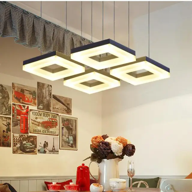 Cucina moderna 4 6 pz led lampade a sospensione bar sala studio ha ... Cucina moderna 4 6 pz led lampade a sospensione bar sala studio ha ...