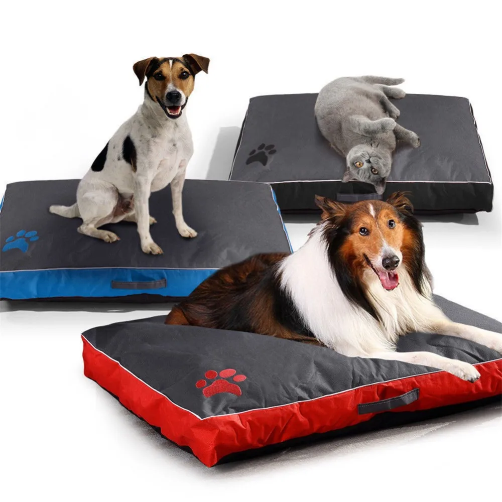 Washable Big Dog Bed Pet Soft Large Dog Cushion Kennel Paw Design Pet