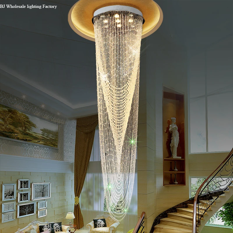 modern lobby design large chandelier best price luxury crystal designer chandeliers high ceiling