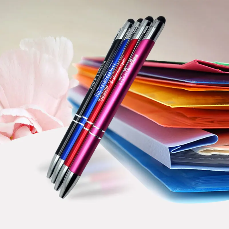 

2 in 1 Mini Metal Capacitive Universal Tablets Touch Stylus Pen Ball Pen For smart Phone Laptop Built-in Ballpoint 30pcs a lot