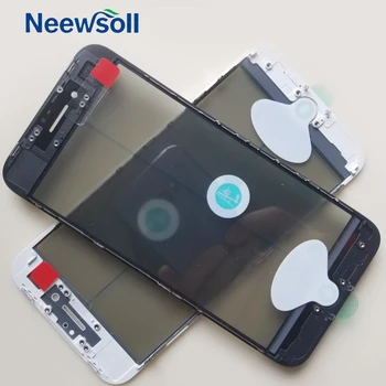 

5pcs/lot 4 in 1 Cold Press Screen Outer Glass with Frame OCA+Polarizer For iPhone 8 8 Plus Front Glass Repair Part