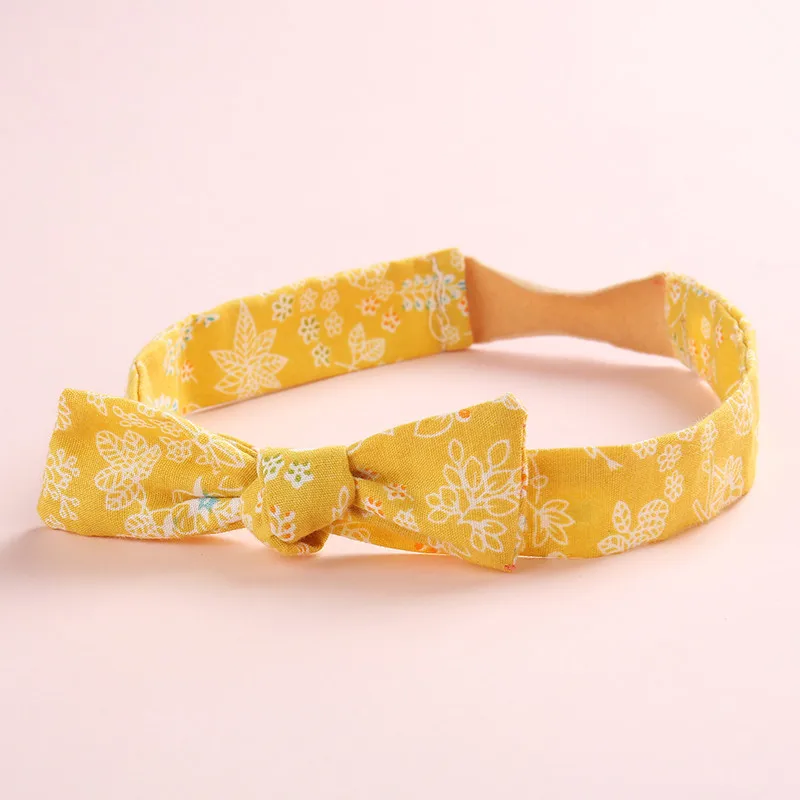 

1PCS Fit All Elastic Bows Nylon Headbands,Floral Print Knotbow Fabric Head Wraps,Baby Girls Soft Headwraps Hair Accessories