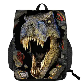 

3D Animal Tyrannosaurus pattern World Park Schoolbag Jurassic Dinosaur Backpack knapsack Toys Gift For Child Travel BookBag