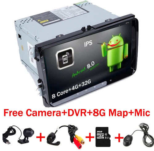 Discount Android 8.0 car multmedia player GPS for Volkswagen VW Golf 5 6 passat CC B6 B7 polo Skoda Seat Leon Radio MK5 MK6 Wifi Stereo 0