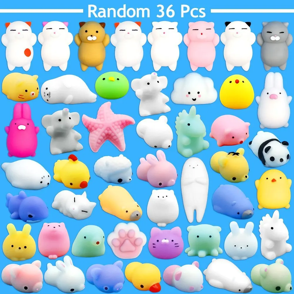 36pcs Dropshipping Cute Mochi Squishy Cat slow rising Squeeze Healing Fun Kids Kawaii kids Adult Toy 1