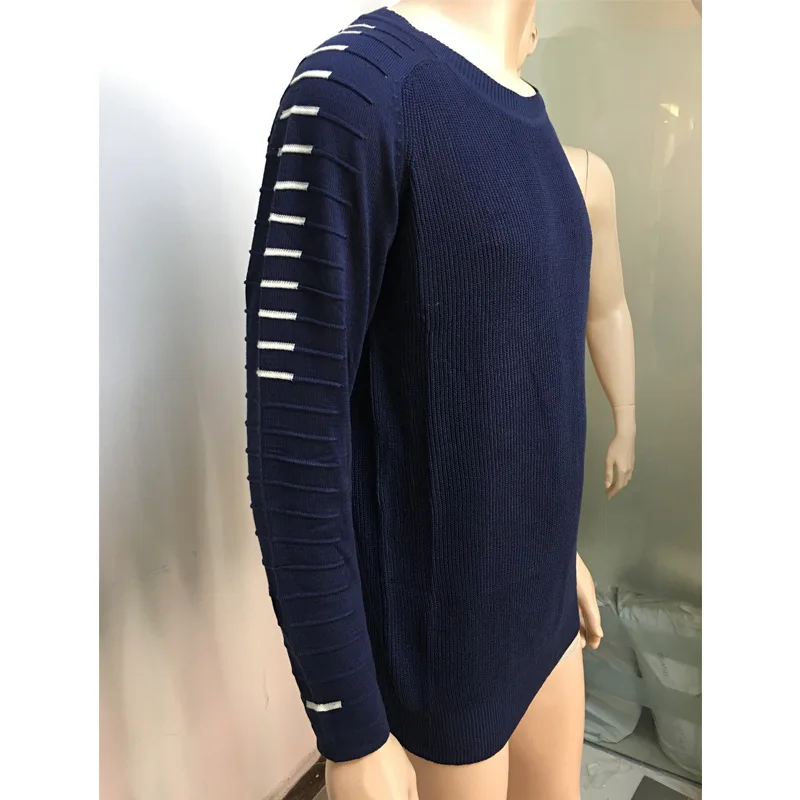 Для мужчин осень круглый воротник лоскутный качество трикотажные бренд мужской свитер Для мужчин 2019 Новое поступление Повседневный