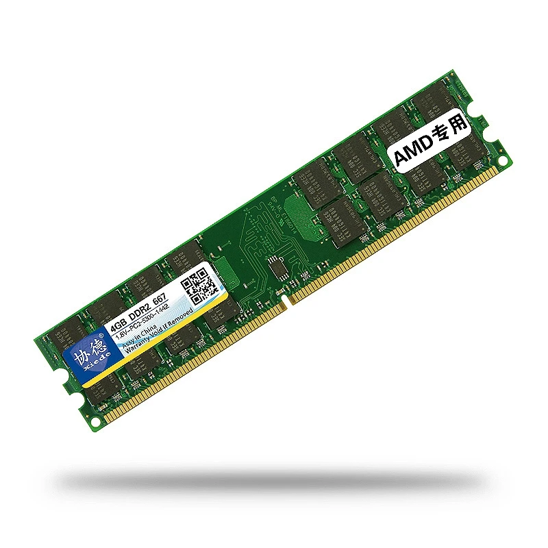 Xiede Desktop Computer Memory Ram Module Ddr2 667 Pc2-5300 240Pin Dimm 667Mhz-SCLL