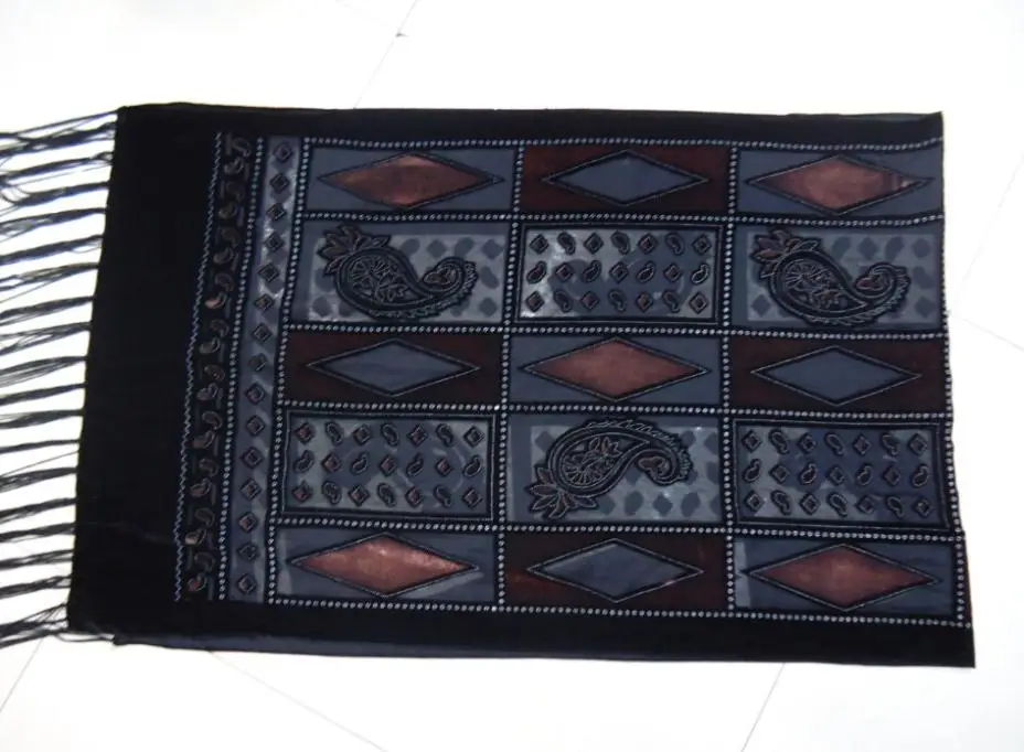 Испания Италия популярный геометрический бархатный шарф для женщин 10 цветов выгорающая шаль для отдыха зимнее пончо женский