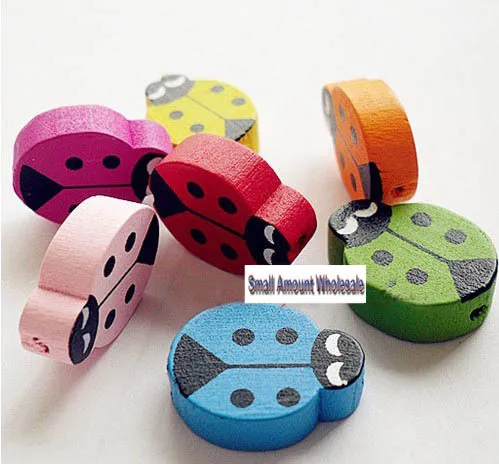 

Free ship!200pc!Cute beetle shape wooden buttons,candy color buttons for kids,flatback buttons