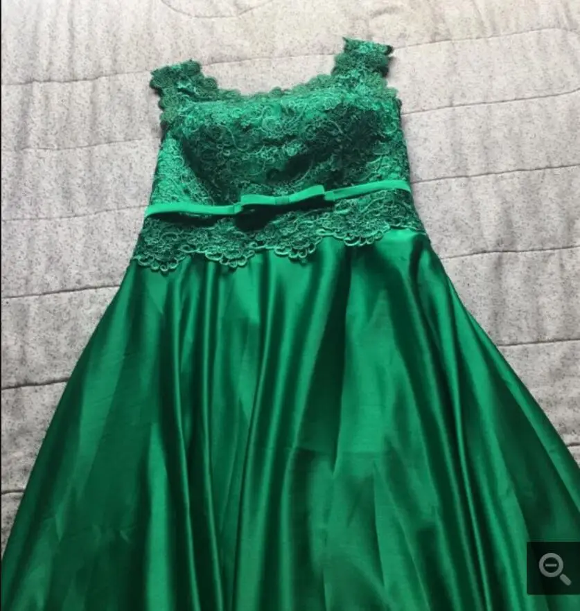 Формальные Вечерние платья Vestido de Festa А-силуэт со шнуровкой сзади Формальное вечернее платье - Цвет: green