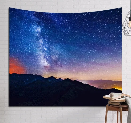 CAMMITEVER психоделические красивые звезды Звездное небо ткань настенный декоративный гобелен полиэстер шторы плюс длинный стол покрытие