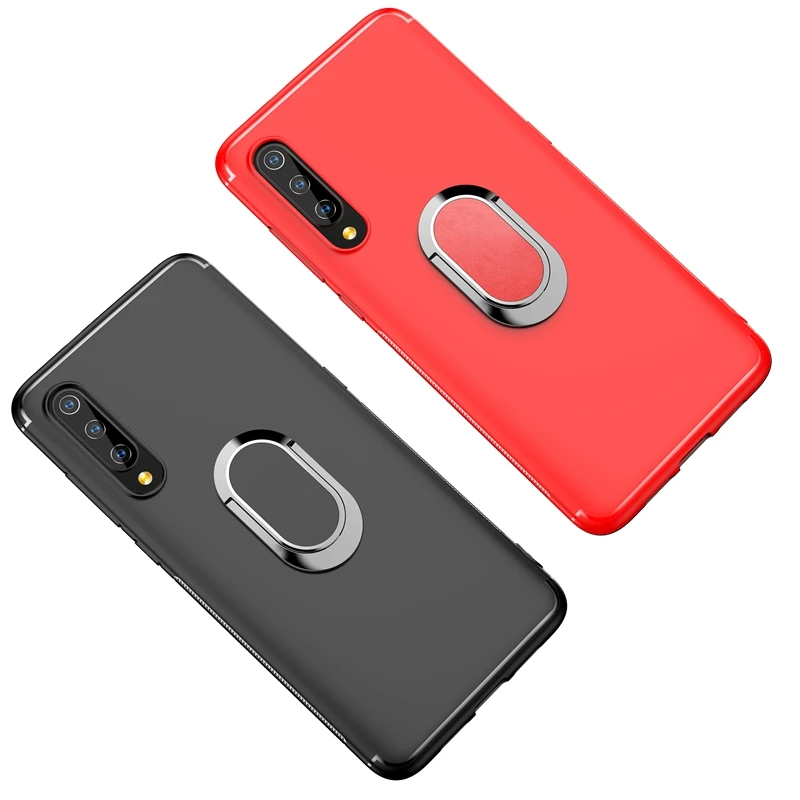 

Business Rotating ring bracket Phone Case For Xiaomi Redmi Note 7 GO Mi 6 8 9 SE Soft Shell Matte Capa Antifall Back Cover Funda