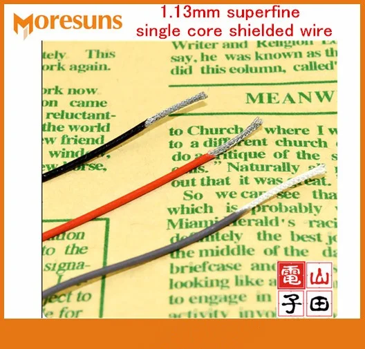 Быстрая Бесплатная Доставка 20 м/лот 1,13 мм тончайший одножильный экранированный Wre аудио-видео сигнала провод тонкий коаксиальный кабель с