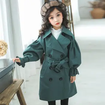 

Baby Girls Trench Coat 2019 Spring Autumn New Kids Windbreaker For Girls Coat Teens Childrens Outerwear Kids Overcoat Y760