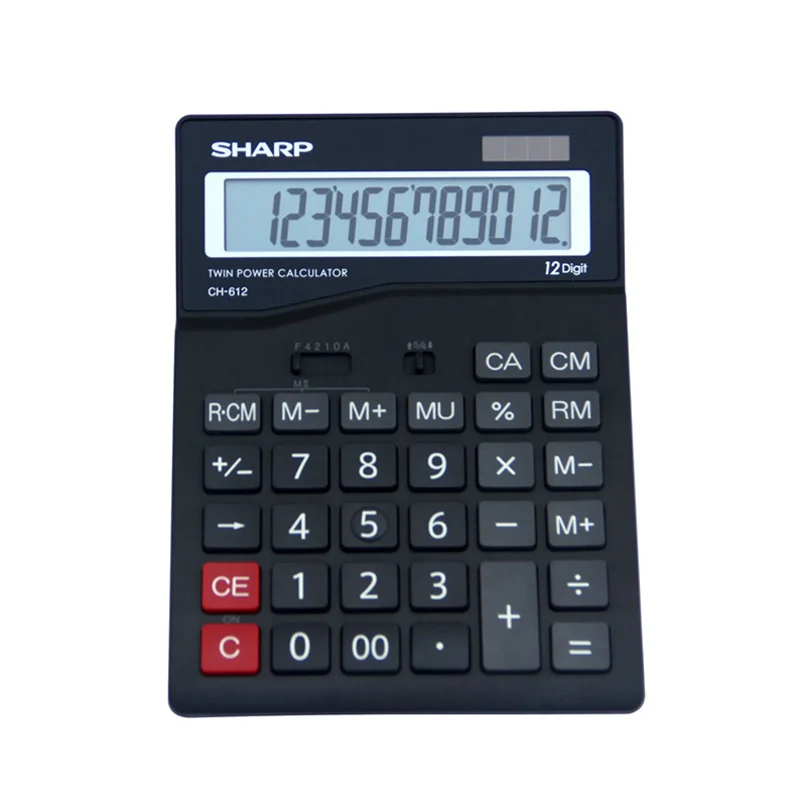 Sharp CH-612 калькулятор 12 цифр Дисплей большой Дисплей офис калькулятор