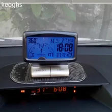 AAA battery 10*8*6CM Multi-function LCD English manual Car Compass inclinometer compass car accessories inclination