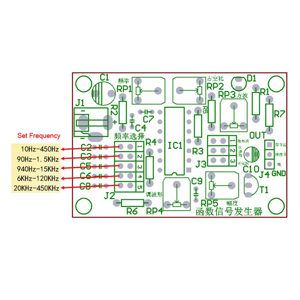 DIY Kit ICL8038 Signal Generator Module Electronic Components Suite