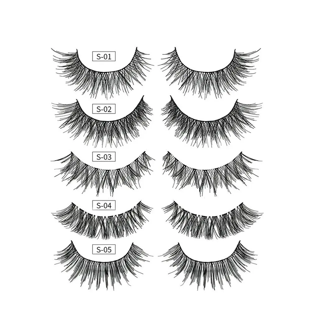 

10 Pairs Of False Eyelashes Soft And Comfortable Slim Eyelashes Handmade Natural Nude Makeup False Eyelashes Natural
