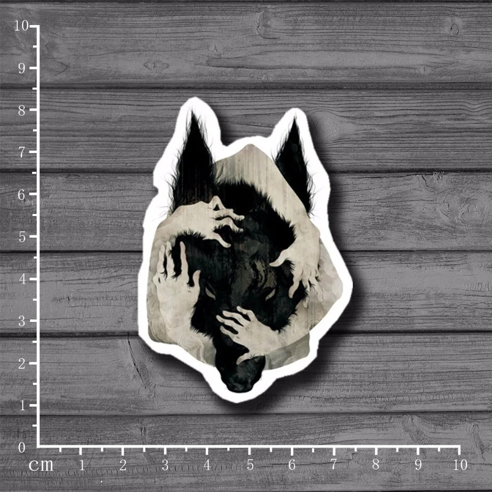 

Ring Rand BlackWolf Portrait Cool Stickers On Laptop Notebook Stickers Home Decor Wall Car Skateboard Fridge Kids Toys[Single]