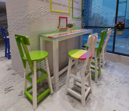 solid wood makes old bar stool,high chair highchair.