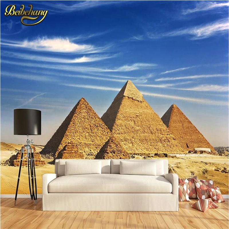 Beibehang Custom Pyramid Egypt Modern 3d Photo Wallpaper For Walls