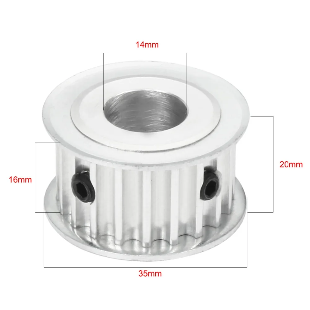 Синхронное колесо 5 м 20 Зубы 6/6. 35/8/10/12/14/15/16/17 мм Диаметр Алюминий зубчатый шкив 16 мм Ширина ремень