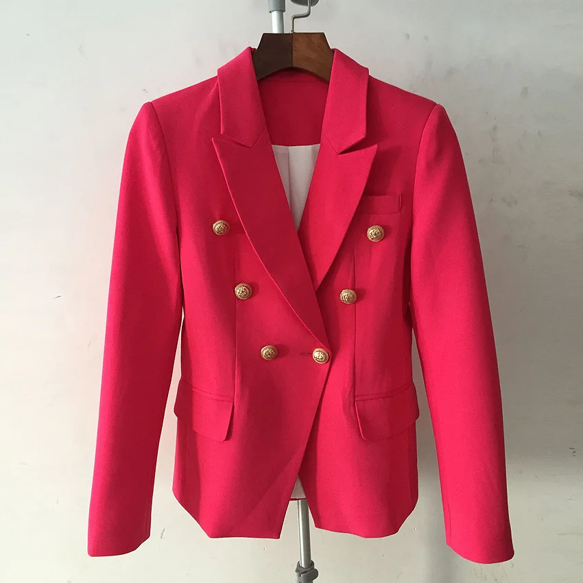 2018 осенне-зимние женские пиджаки пальто мода классический двубортный Куртки пальто D293