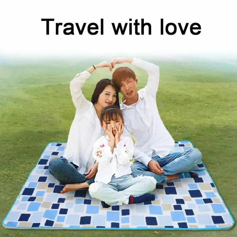 200x200/200x150cm Foldable Camping Mat Waterproof Floral Pattern
