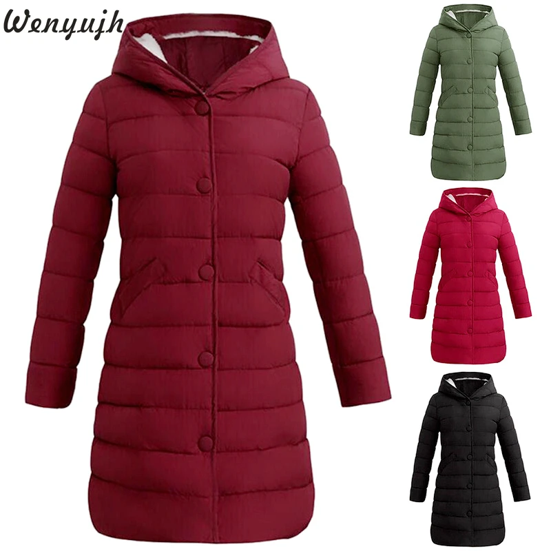 

Wenyujh 2019 New Brand Winter Down Jacket Women Long White Duck Down Coat Outwear Ultralight Hooded Thin Coat Parka Plus Size
