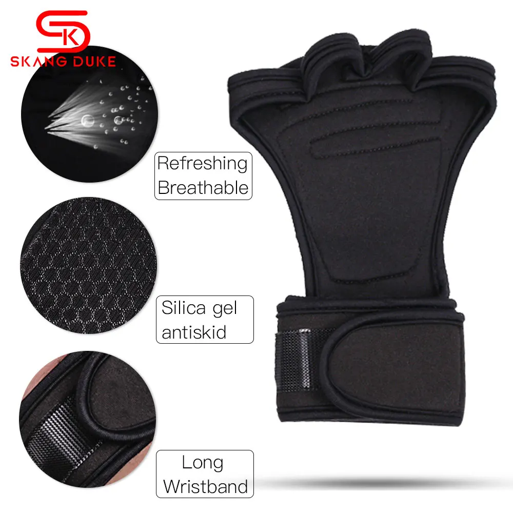 Weight Lifting Gloves Training Gym Grips Fitness Glove Women Men Crossfit Bodybuilding Gymnastics Wristbands Hand Palm Protector