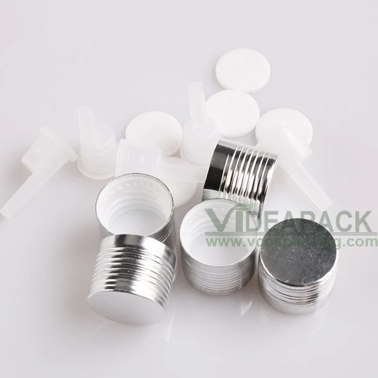 Tampa do Frasco Tampa de Garrafa de Óleo Tampa de Alumínio Tampa de Rosca Padrão Essencial Preto Prata Ouro 100pcs18mm - 6 garrafa de óleo essencial preto prata ouro