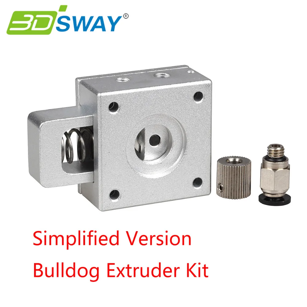 

3DSWAY 3D Printer Extruder Kit Simplified Version Bulldog Extruder Aluminium Alloy Extruder Head for Reprap Kossel Prusa Printer