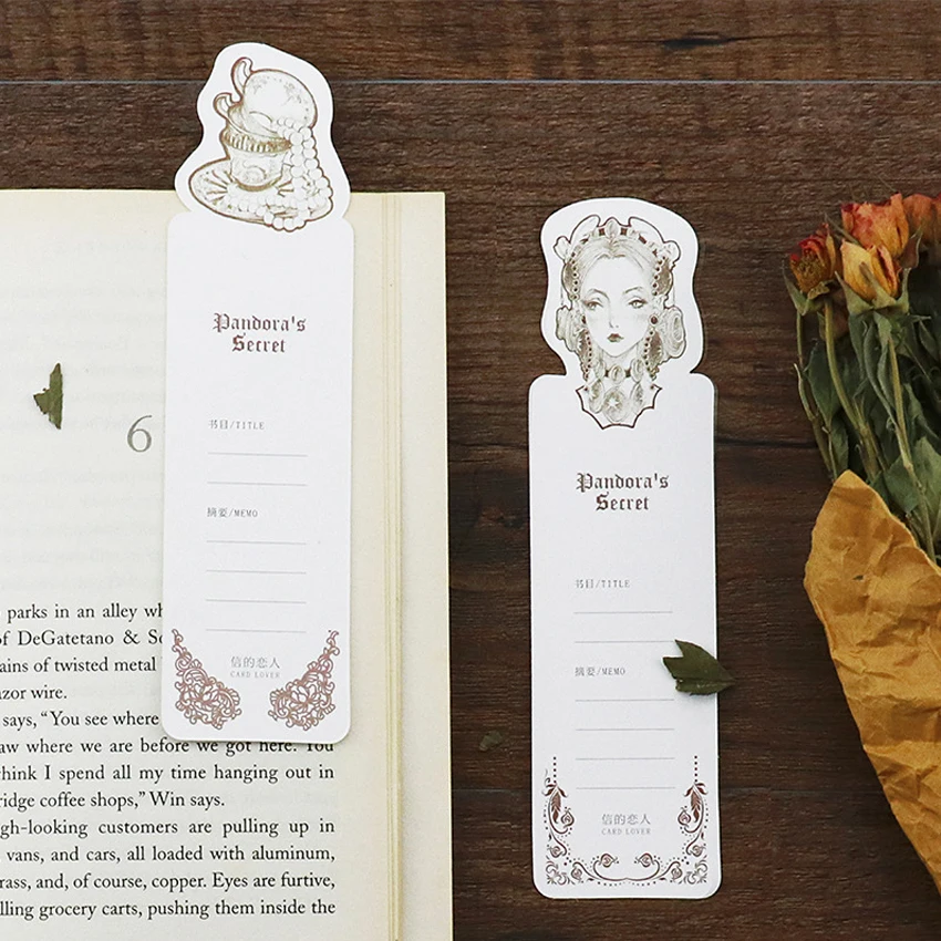 30 шт./упак. Kawaii Pandora's secret Bookmark книга с изображением животных маркеры бумажный